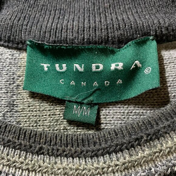 Vintage Tundra Sweater Medium Grunge Grandpa Dad 90s Biggie Crew Neck Pullover - Picture 6 of 12